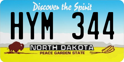 ND license plate HYM344