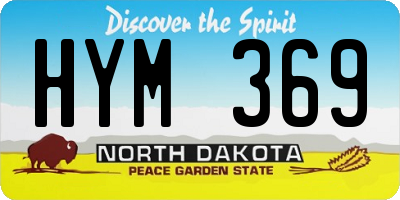 ND license plate HYM369
