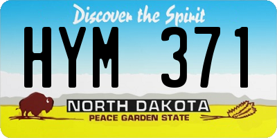 ND license plate HYM371