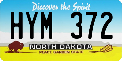 ND license plate HYM372