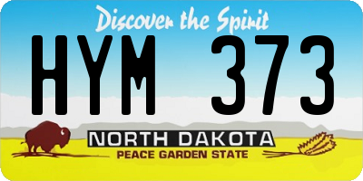 ND license plate HYM373