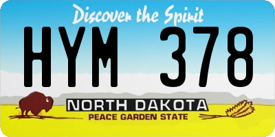 ND license plate HYM378