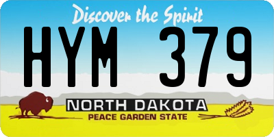 ND license plate HYM379