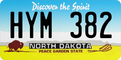 ND license plate HYM382