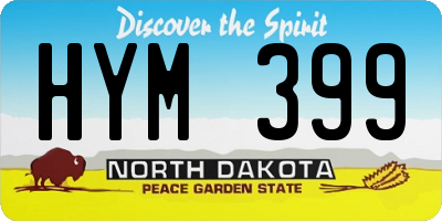 ND license plate HYM399