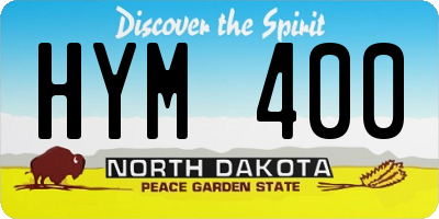 ND license plate HYM400