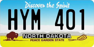ND license plate HYM401