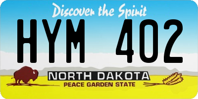 ND license plate HYM402