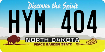 ND license plate HYM404