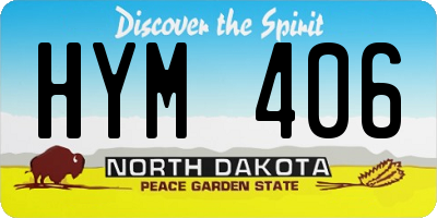 ND license plate HYM406