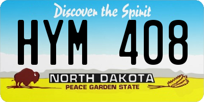 ND license plate HYM408