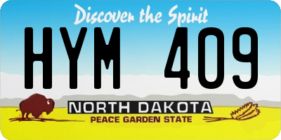 ND license plate HYM409