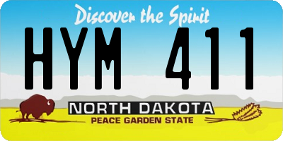 ND license plate HYM411