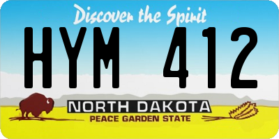 ND license plate HYM412