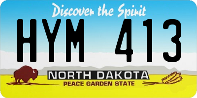 ND license plate HYM413