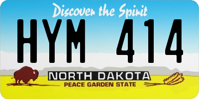 ND license plate HYM414