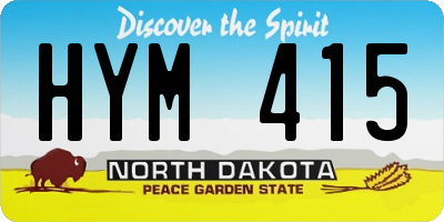 ND license plate HYM415