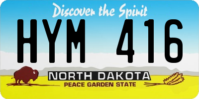 ND license plate HYM416