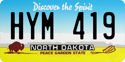 ND license plate HYM419
