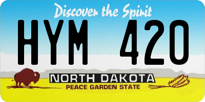 ND license plate HYM420