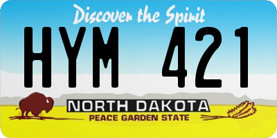 ND license plate HYM421