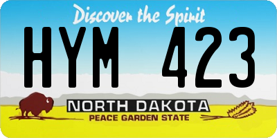 ND license plate HYM423