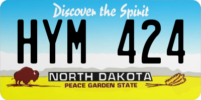 ND license plate HYM424