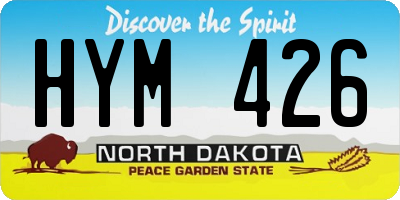 ND license plate HYM426
