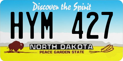 ND license plate HYM427