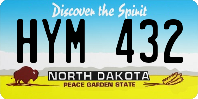 ND license plate HYM432