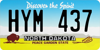 ND license plate HYM437