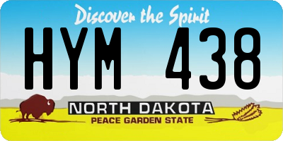 ND license plate HYM438