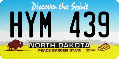 ND license plate HYM439