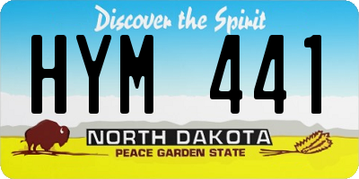 ND license plate HYM441