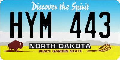 ND license plate HYM443