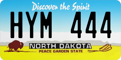 ND license plate HYM444