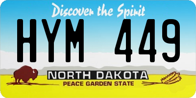 ND license plate HYM449