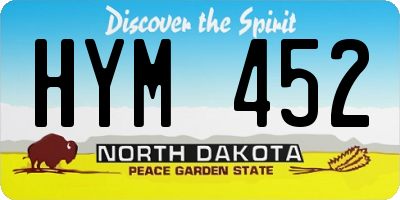 ND license plate HYM452