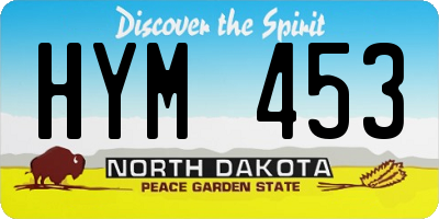 ND license plate HYM453
