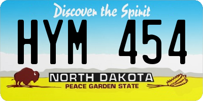 ND license plate HYM454