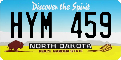 ND license plate HYM459