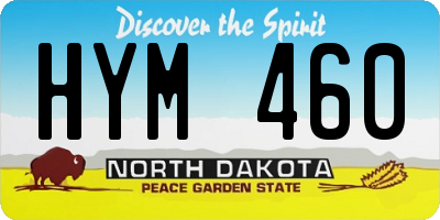 ND license plate HYM460