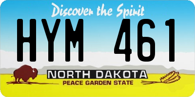 ND license plate HYM461