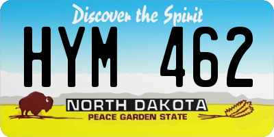 ND license plate HYM462