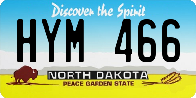 ND license plate HYM466