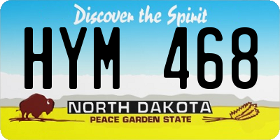 ND license plate HYM468