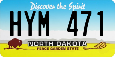 ND license plate HYM471