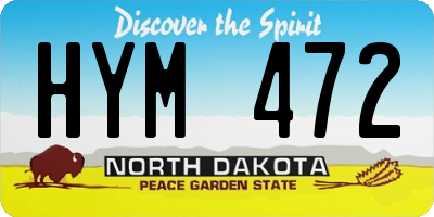 ND license plate HYM472