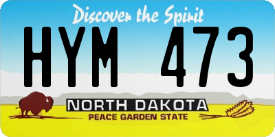 ND license plate HYM473