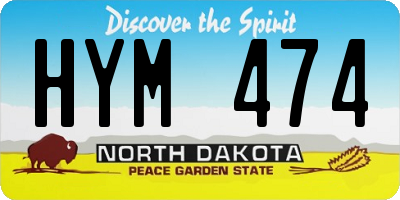 ND license plate HYM474